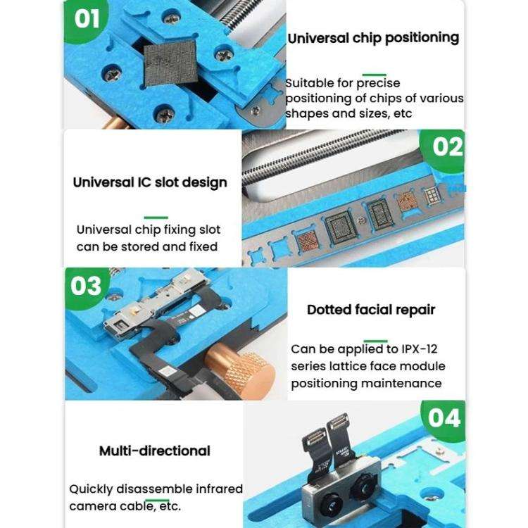 RELIFE SS-601F Motherboard Repair Fixture Dot Matrix Face CPU Hard Drive IC Type Adhesive Removal...