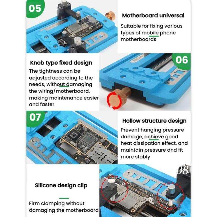 RELIFE SS-601F Motherboard Repair Fixture Dot Matrix Face CPU Hard Drive IC Type Adhesive Removal...