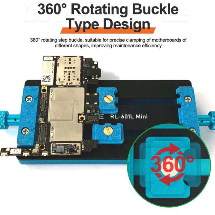 RELIFE RL-601L Mini Rotary Mobile Phone Motherboard Repair Multi-Use Card Holder High Temperature...