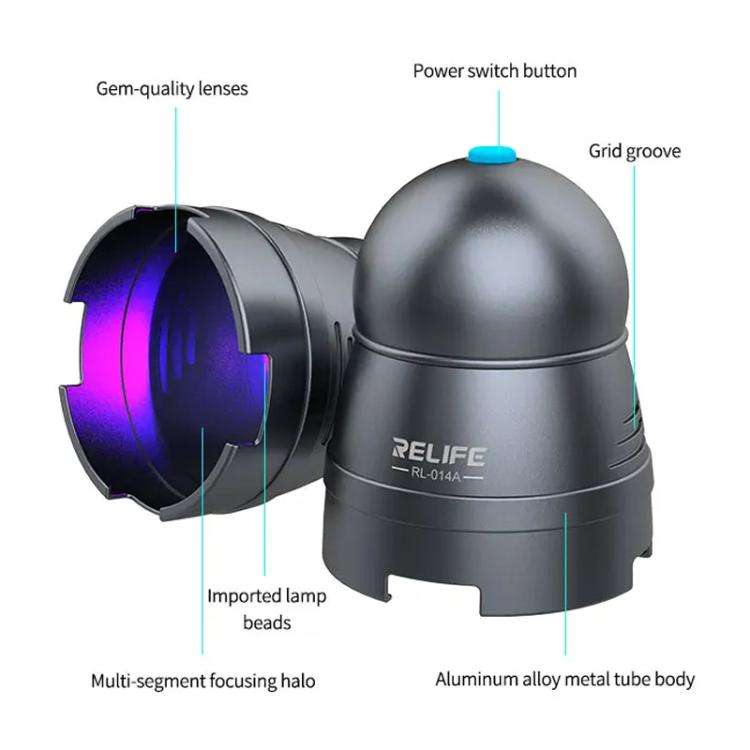 RELIFE RL-014A Mobile Phone Repair UV Glue Ultraviolet Curing Lamp Fluorescent Detection Green Oi...