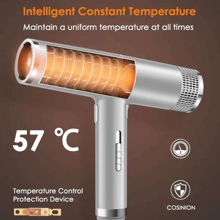 T-Shaped Hair Dryer with Smart Inverter Technology High-Power Blow Dryer for Home & Salon Use US ...