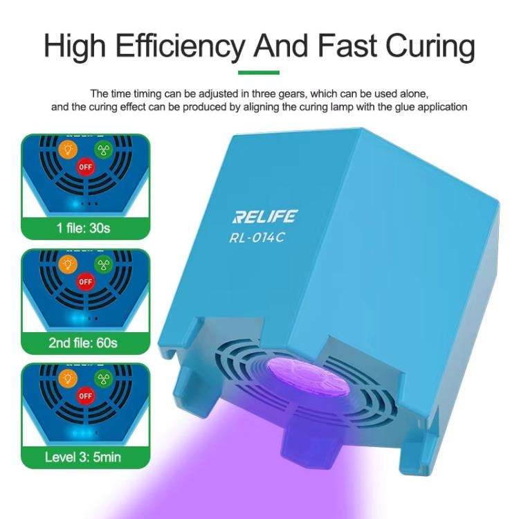 RELIFE RL-014C Mobile Phone Repair Motherboard Cooling Fan + UV Curing Lamp 2 In 1 UV Curing Lamp...
