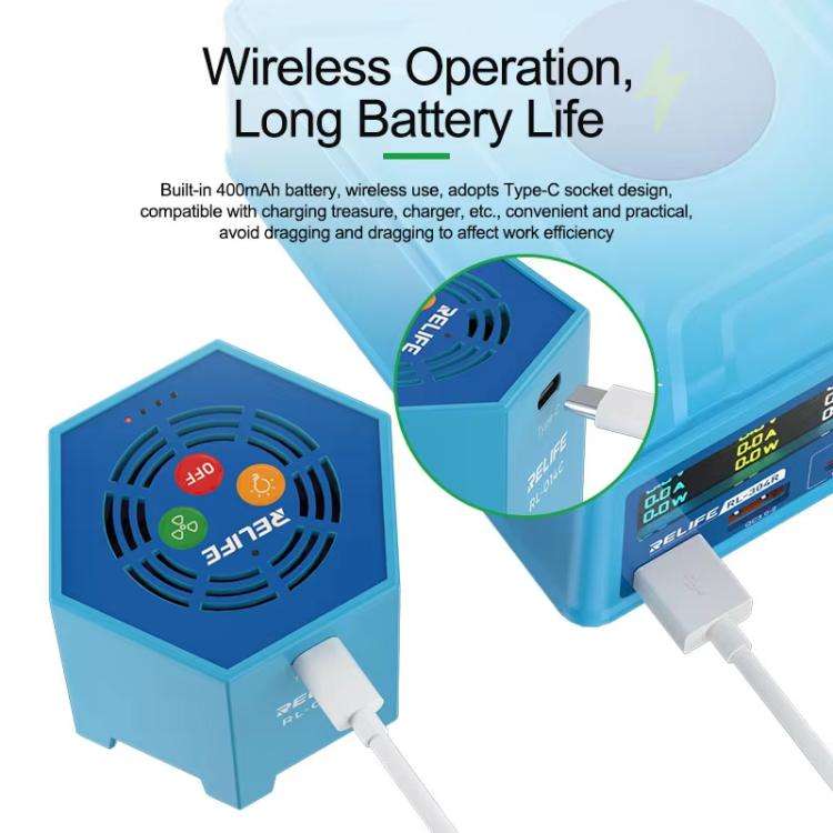 RELIFE RL-014C Mobile Phone Repair Motherboard Cooling Fan + UV Curing Lamp 2 In 1 UV Curing Lamp...