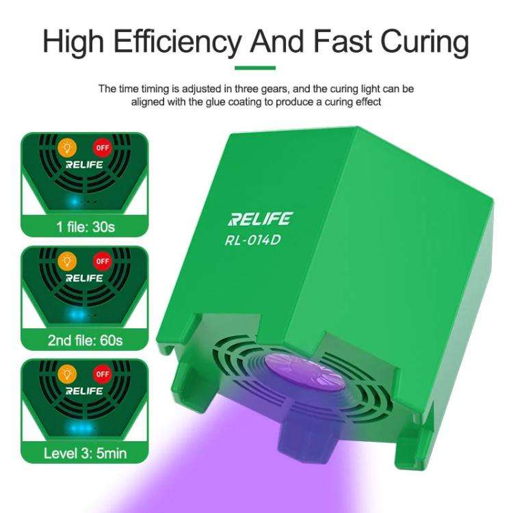 RELIFE RL014D Smart UV Curing Lamp LED Ultraviolet Mobile Phone Repair Shadowless Glue Green Oil ...
