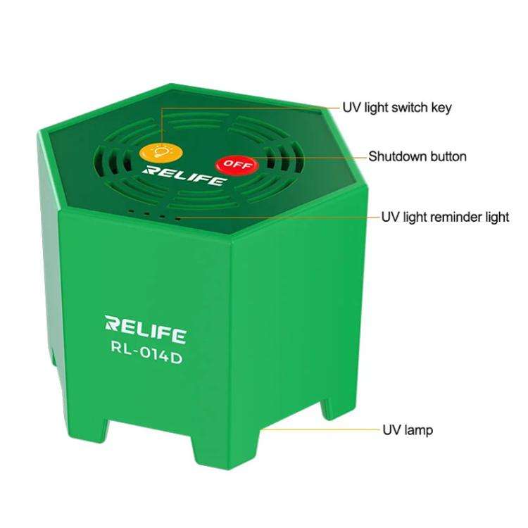 RELIFE RL014D Smart UV Curing Lamp LED Ultraviolet Mobile Phone Repair Shadowless Glue Green Oil ...