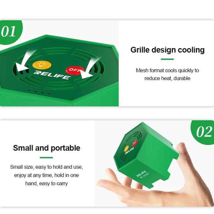 RELIFE RL014D Smart UV Curing Lamp LED Ultraviolet Mobile Phone Repair Shadowless Glue Green Oil ...