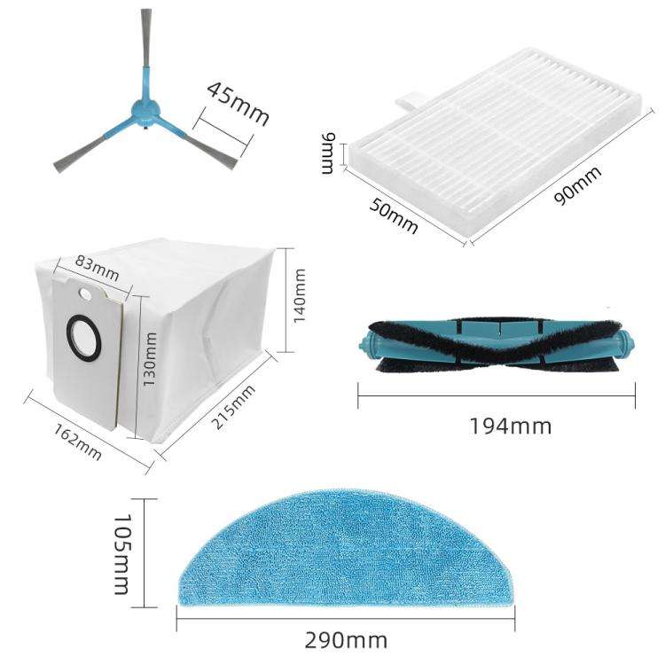 2pcs Dust Bag For Conga 7490 Robot Vacuum Replacement Parts