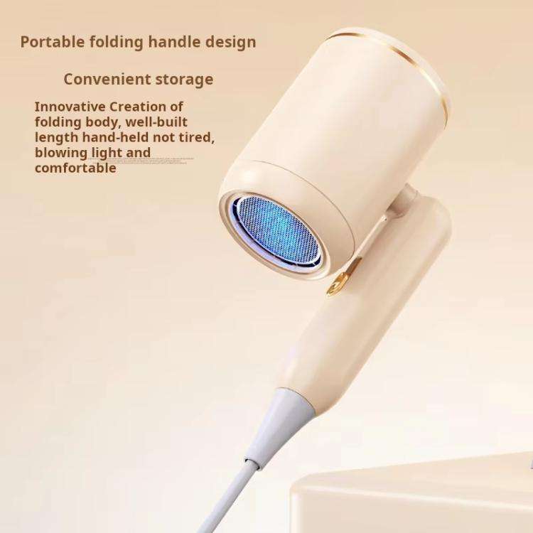 800-1200W High-Speed Hair Dryer with Blue Light Care Foldable & Portable for Travel UK Plug(Khaki)