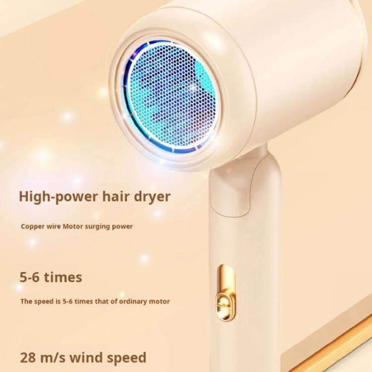 800-1200W High-Speed Hair Dryer with Blue Light Care Foldable & Portable for Travel EU Plug(Pink)