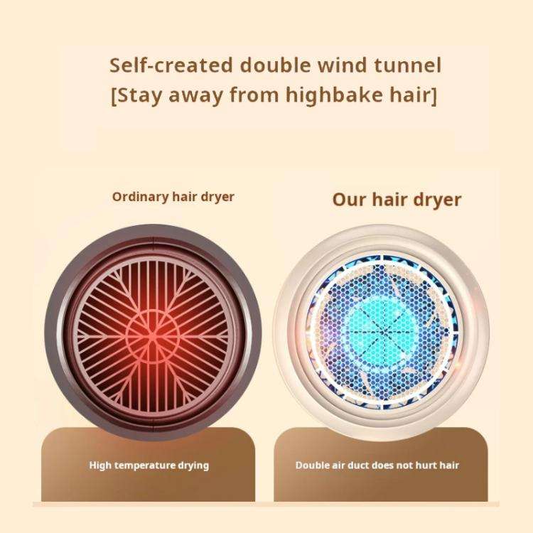 800-1200W High-Speed Hair Dryer with Blue Light Care Foldable & Portable for Travel EU Plug(Pink)