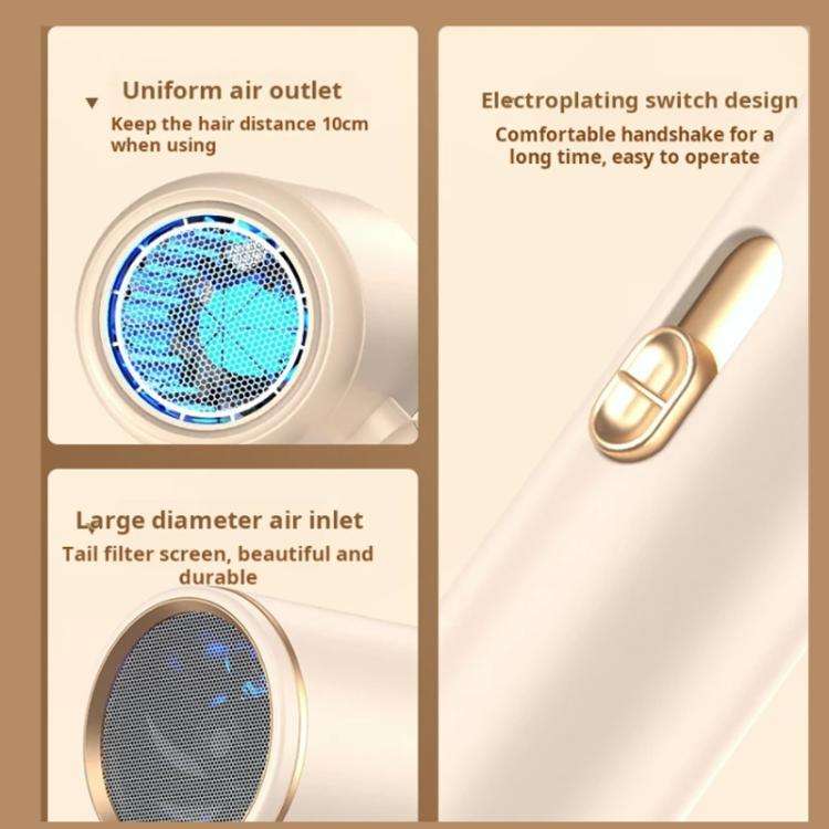 800-1200W High-Speed Hair Dryer with Blue Light Care Foldable & Portable for Travel EU Plug(Pink)