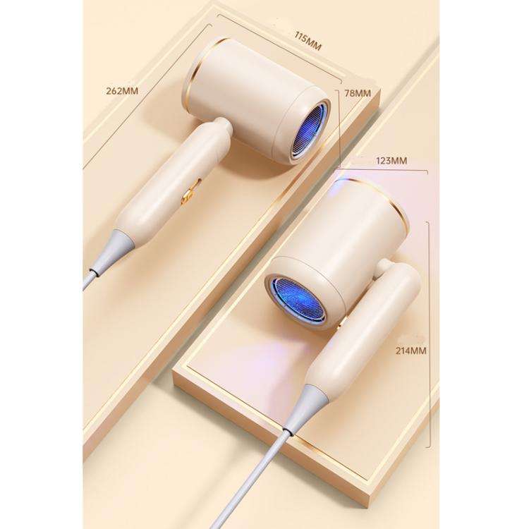 800-1200W High-Speed Hair Dryer with Blue Light Care Foldable & Portable for Travel UK Plug(Pink)