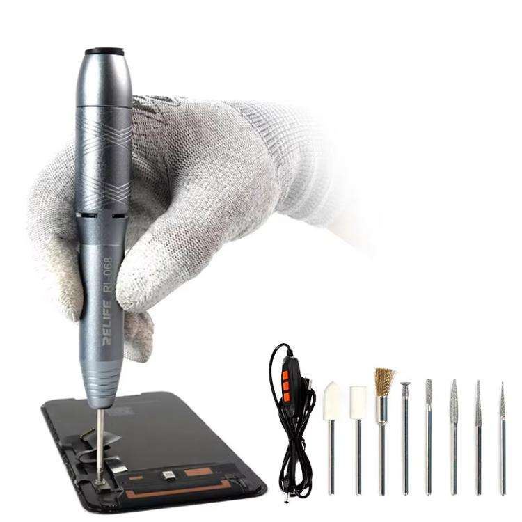 RELIFE RL-068 Speed-adjustable Handheld Grinding Pen Rust Removal Polishing Motherboard Repair El...