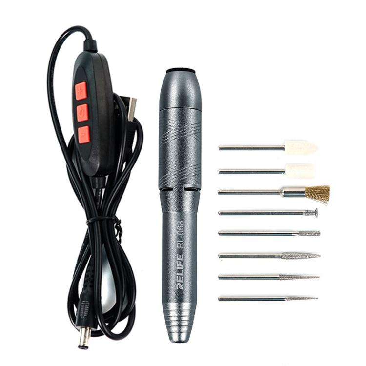 RELIFE RL-068 Speed-adjustable Handheld Grinding Pen Rust Removal Polishing Motherboard Repair El...
