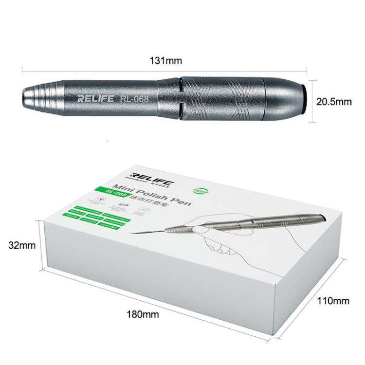 RELIFE RL-068 Speed-adjustable Handheld Grinding Pen Rust Removal Polishing Motherboard Repair El...