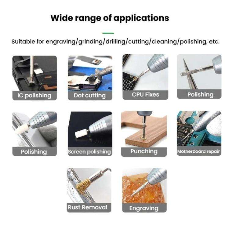 RELIFE RL-068 Speed-adjustable Handheld Grinding Pen Rust Removal Polishing Motherboard Repair El...