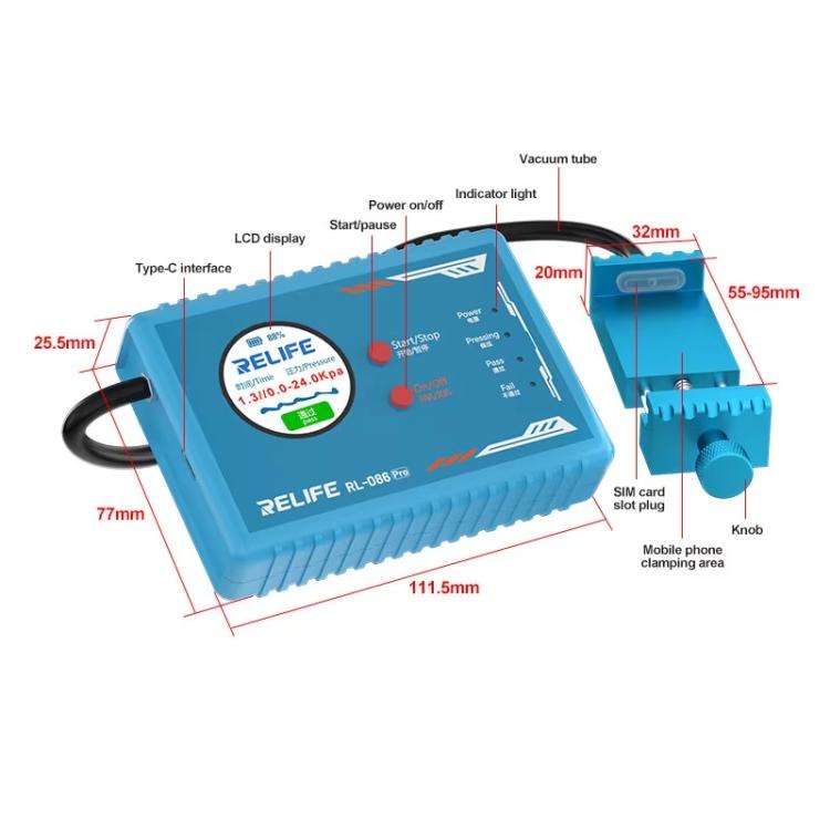 RELIFE RL-086 Pro Mobile Smart Airtightness Tester Portable Sealing Leak Detector