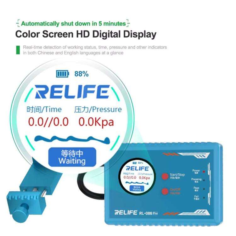 RELIFE RL-086 Pro Mobile Smart Airtightness Tester Portable Sealing Leak Detector