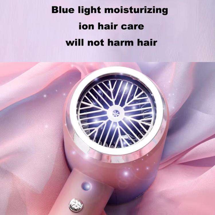 High-Speed Hair Dryer Salon & Home Blow Dryer with Blue Light Ionic Technology US Plug(Gradient P...