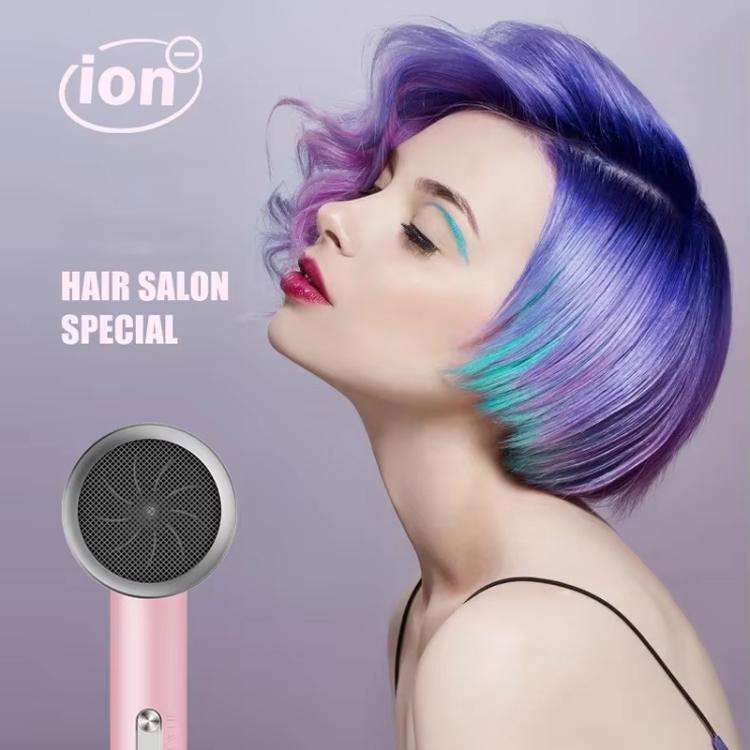 High-Speed Hair Dryer Salon & Home Blow Dryer with Blue Light Ionic Technology US Plug(Gradient P...