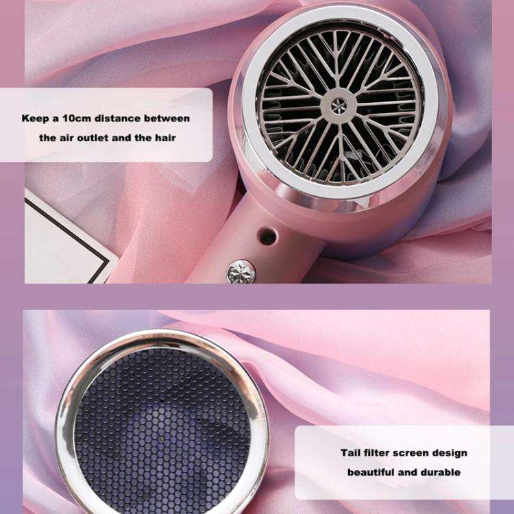 High-Speed Hair Dryer Salon & Home Blow Dryer with Blue Light Ionic Technology US Plug(Gradient P...