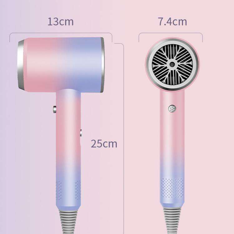 High-Speed Hair Dryer Salon & Home Blow Dryer with Blue Light Ionic Technology US Plug(Gradient P...