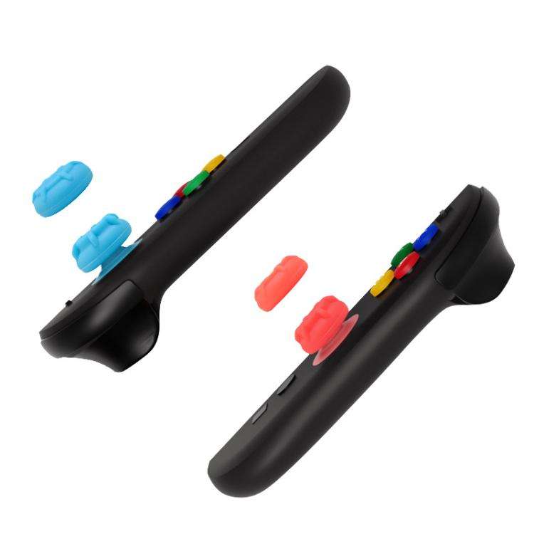 For Nintendo Switch 2 Silicone Joystick Cap 6 In 1 Key Protection Cap(Black+White)