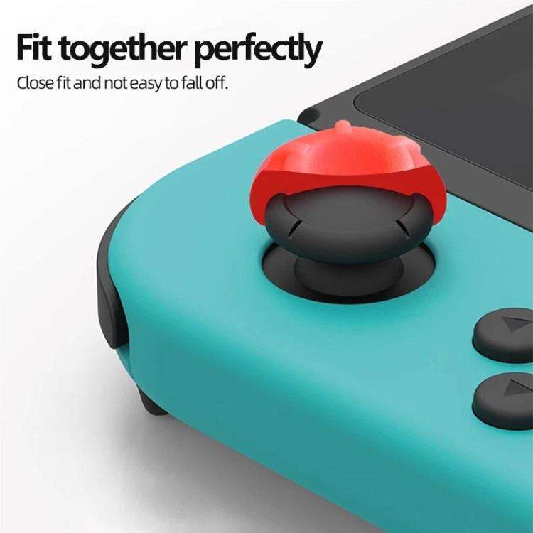For Nintendo Switch 2 Silicone Joystick Cap 6 In 1 Key Protection Cap(Black+White)