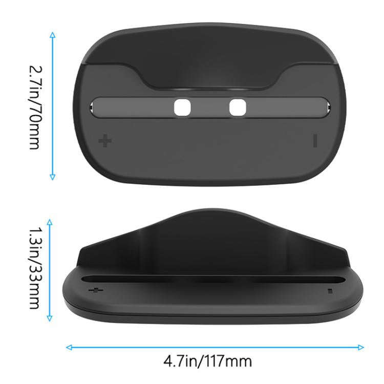 2pcs For Nintendo Switch 2 Handle Bracket Mini Portable Mouse Base(Black)