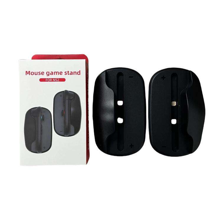 2pcs For Nintendo Switch 2 Handle Bracket Mini Portable Mouse Base(Black)