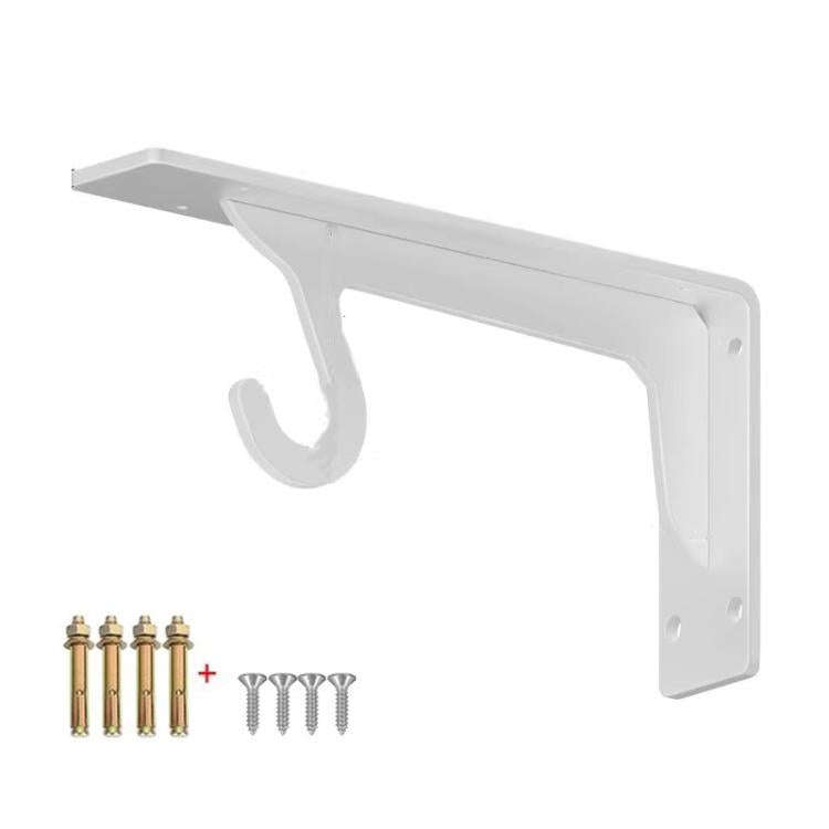 12 Inch White Heavy Duty Wall-Mounted Closet Organizer Bracket High Strength Reinforced Triangle ...