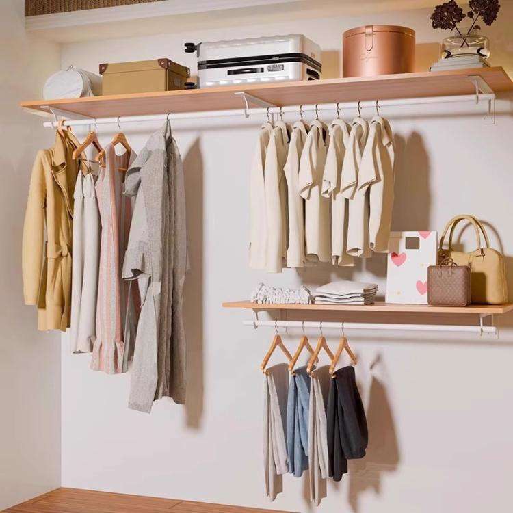 12 Inch Black Heavy Duty Wall-Mounted Closet Organizer Bracket High Strength Reinforced Triangle ...
