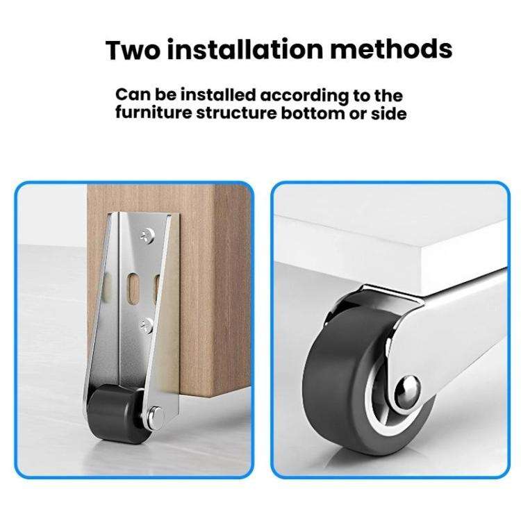 Side/Vertical Mount Pulley Wheels for Furniture Moving and Sliding Doors Anti-Sag Rollers Silver
