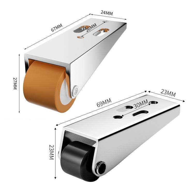 Side/Vertical Mount Pulley Wheels for Furniture Moving and Sliding Doors Anti-Sag Rollers Silver