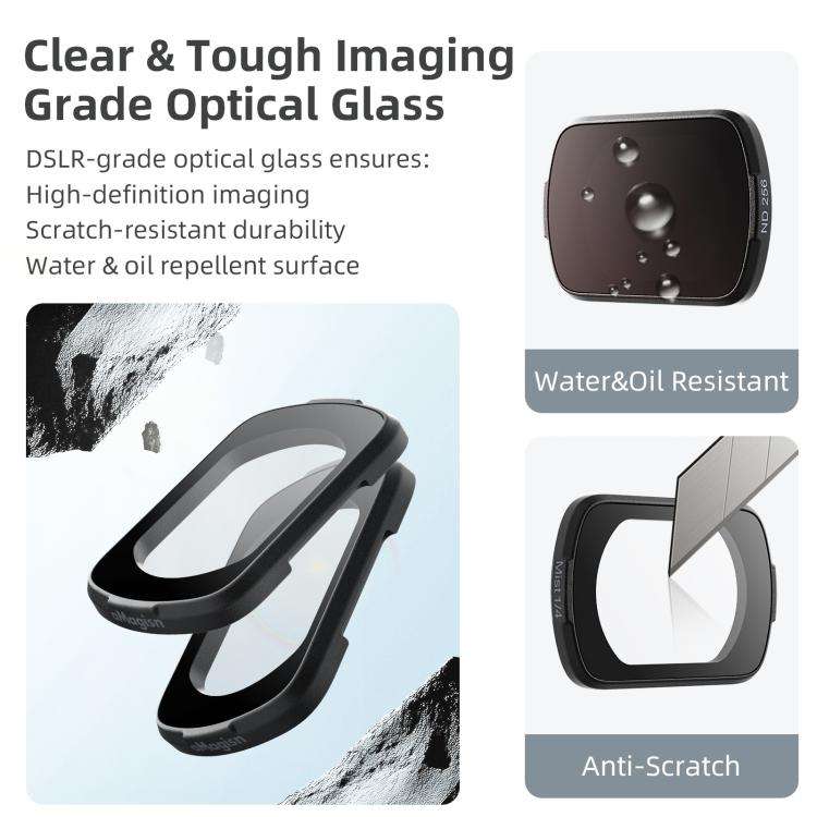 For DJI Osmo Pocket 3 aMagisn Adjustable Magnetic Filter Camera Lens Filters ND 6 To 10 Gear