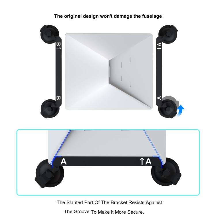 For Starlink Mini Car Metal Suction Cup Holder, Model: S2032B