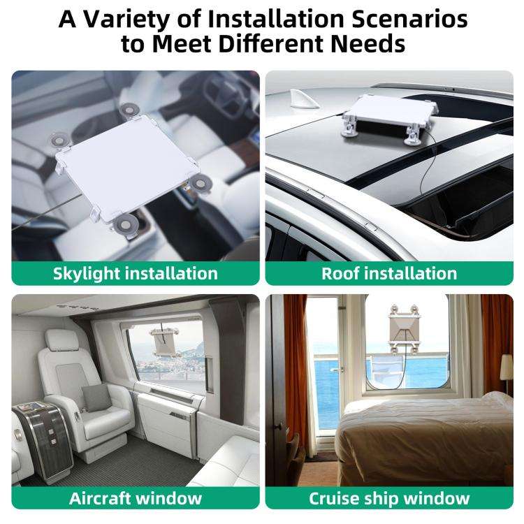 For Starlink Mini Car Sunroof Front Window Rear Window Glass Suction Cup Bracket(White)