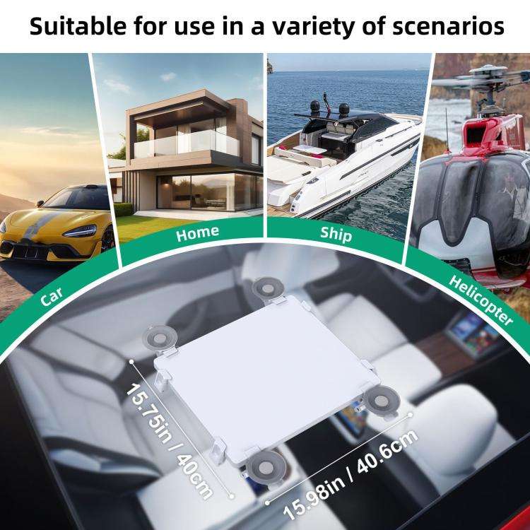 For Starlink Mini Car Sunroof Front Window Rear Window Glass Suction Cup Bracket(White)