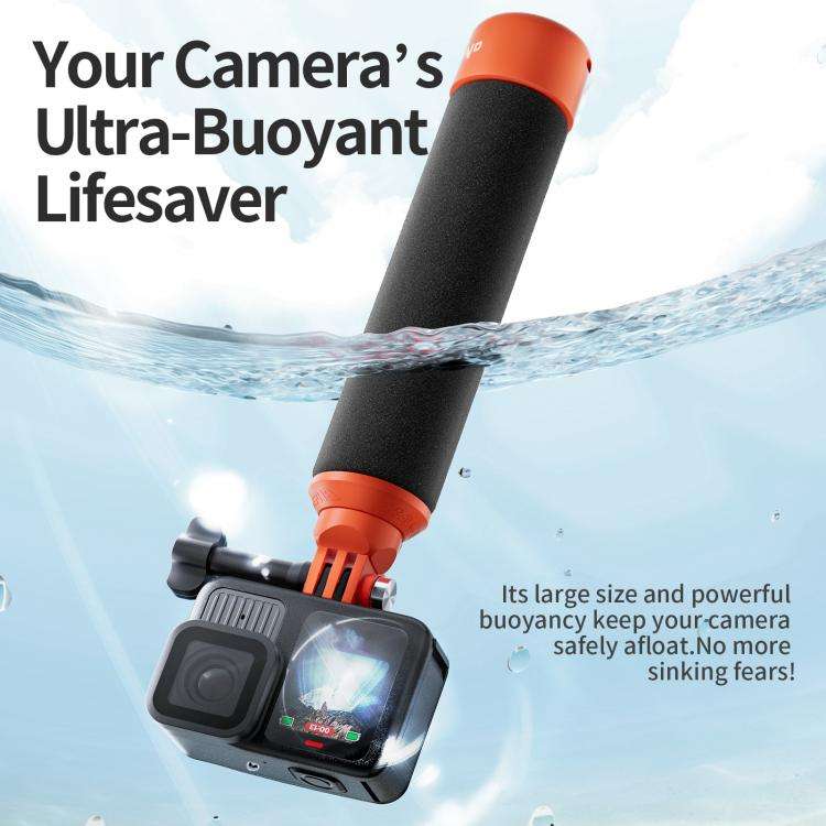 aMagisn Universal Floating Hand Grip for Action Cameras with Triple Claw & 1/4-inch Screw Mount(B...