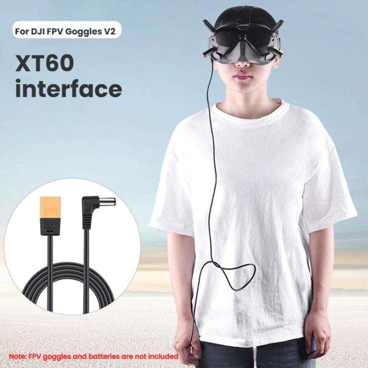 For DJI FPV Goggles V2 XT60 to DC Power Cable Stable Power Supply Connector