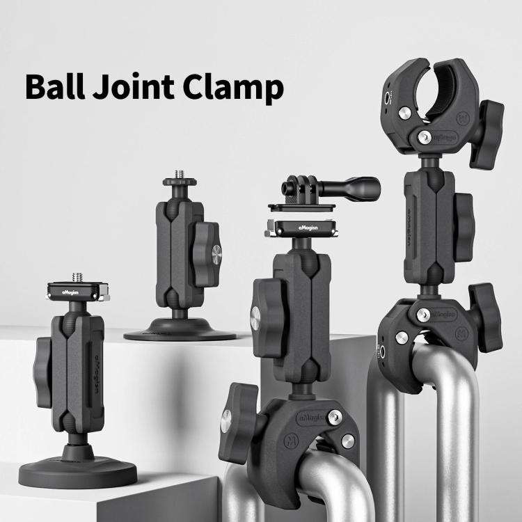 aMagisn Metal Arm Clamp Mount Adhesive Base with 1/4-inch Joint Ball For Insta360, DJI, GoPro Cam...
