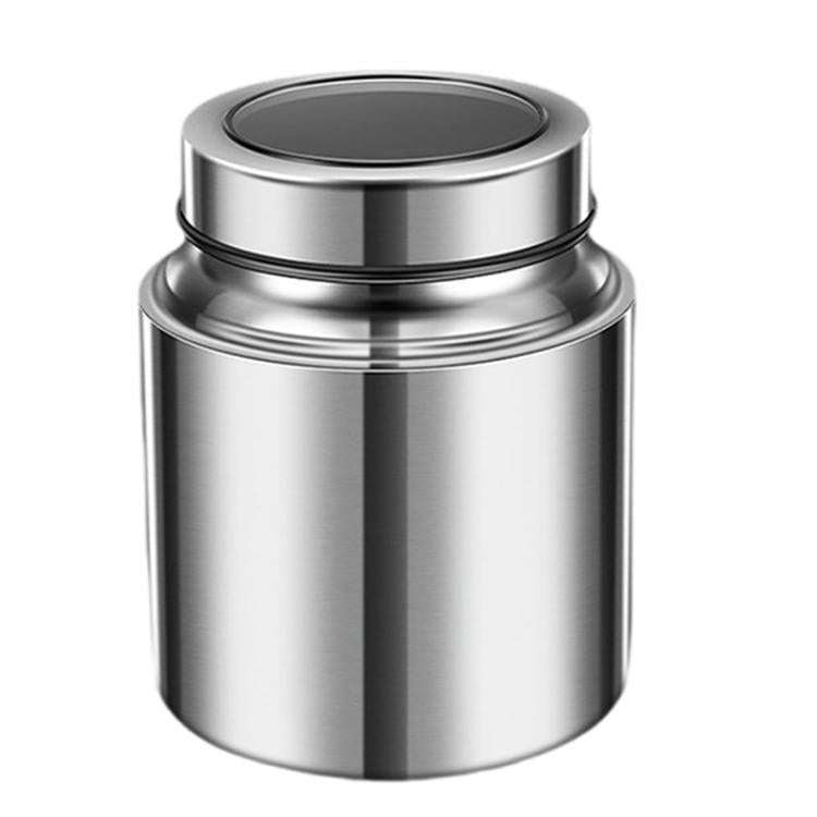1000ml 304 Stainless Steel Sealed Canister With Transparent Lid Leak-Proof Freshness Preserving S...