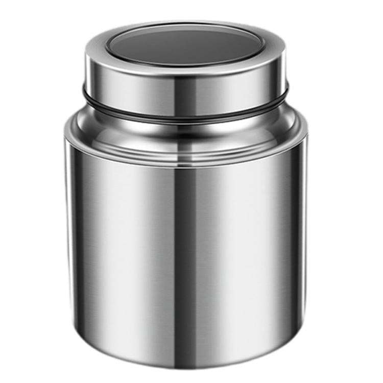 1500ml 304 Stainless Steel Sealed Canister With Transparent Lid Leak-Proof Freshness Preserving S...