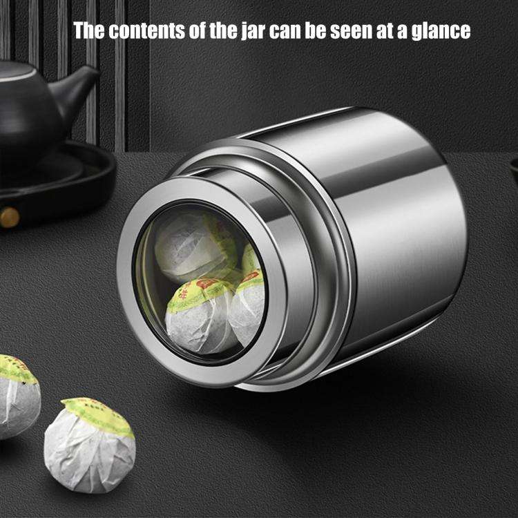 1500ml 304 Stainless Steel Sealed Canister With Transparent Lid Leak-Proof Freshness Preserving S...