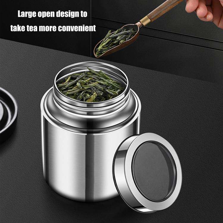 1500ml 304 Stainless Steel Sealed Canister With Transparent Lid Leak-Proof Freshness Preserving S...