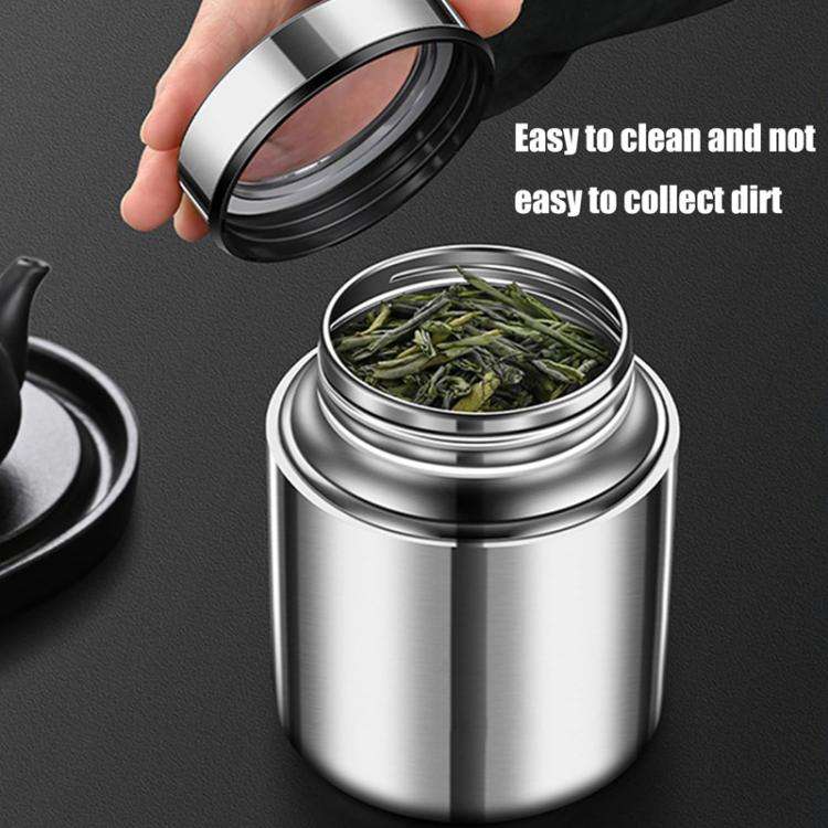 1500ml 304 Stainless Steel Sealed Canister With Transparent Lid Leak-Proof Freshness Preserving S...