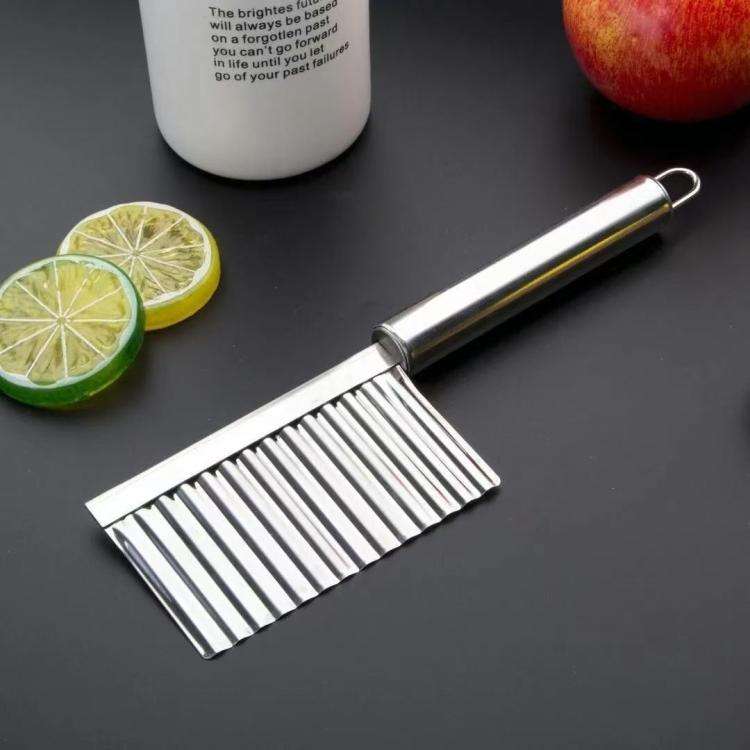 Stainless Steel Potato Wave Cutter Deep Groove Thickened Wolf Tooth Pattern French Fry Cutter