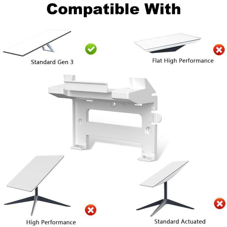 For Starlink Gen 3 Router Power Supply 2 In 1 ABS Bracket(White)
