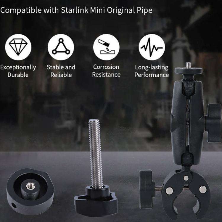 S8600 For Starlink Mini Aluminium Alloy Bracket Adapter Heavy Duty Clamp Bracket