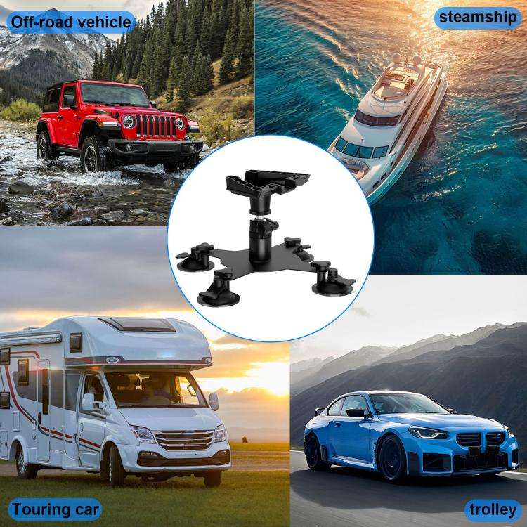 For Starlink Mini Roof Suction Cup Mount With Base(Black)